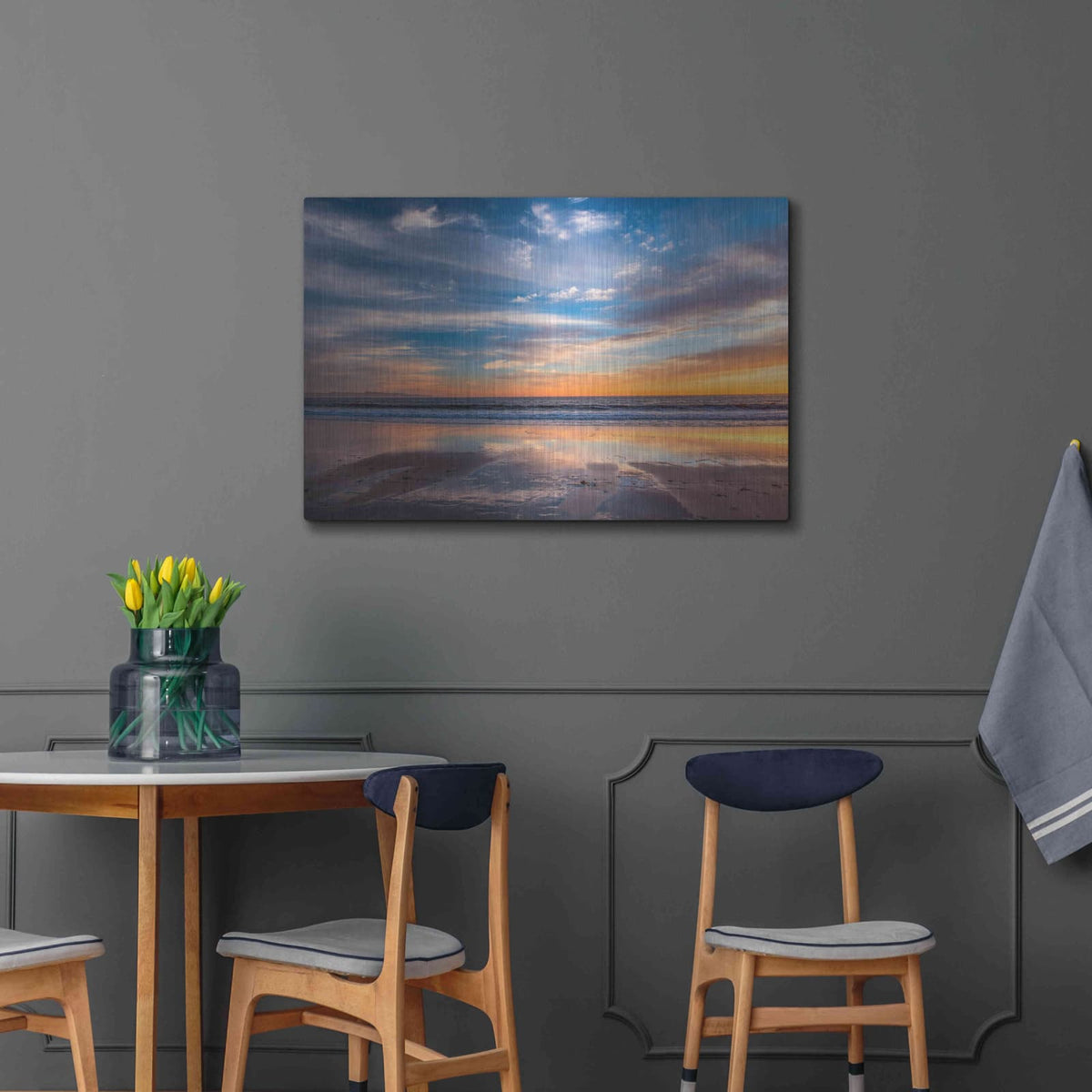 'Cloud Reflections Twin Lakes Beach' by John Gavrilis – Metal Wall Art, 36x24 room view