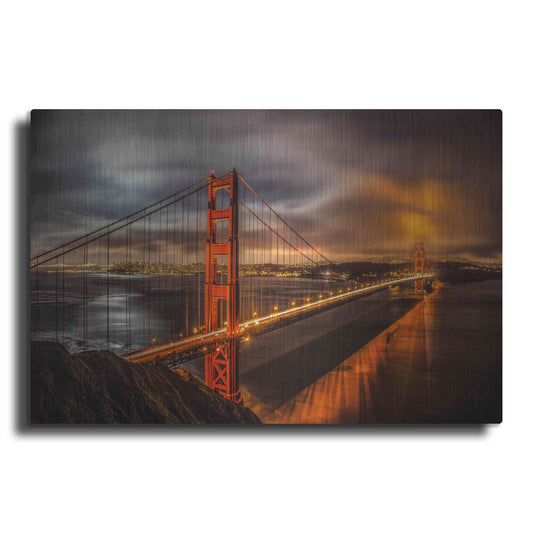 'Golden Gate Evening' by John Gavrilis, Metal Wall Art