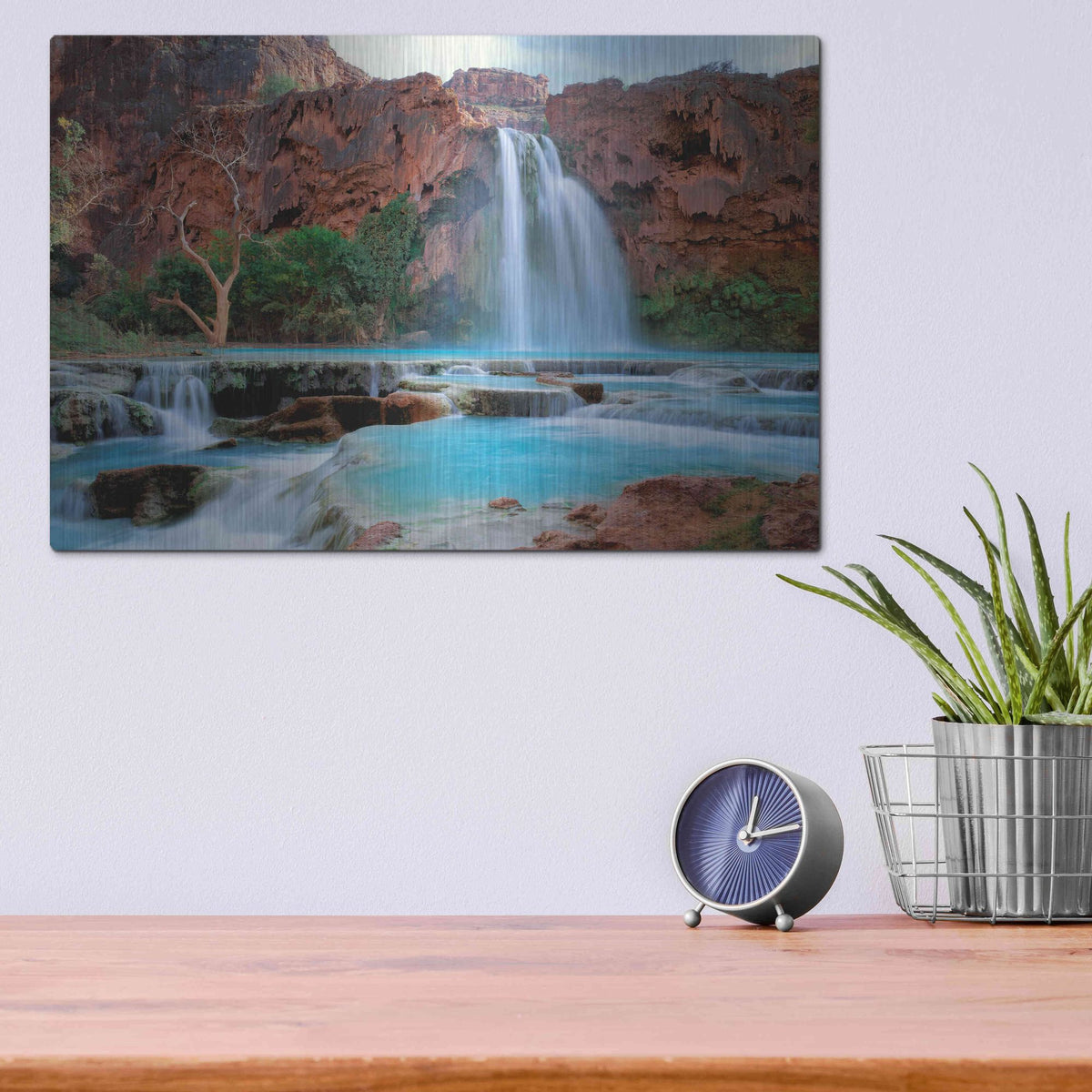 Luxe Metal Art 'Havasu Before Flood' by John Gavrilis, Metal Wall Art,16x12