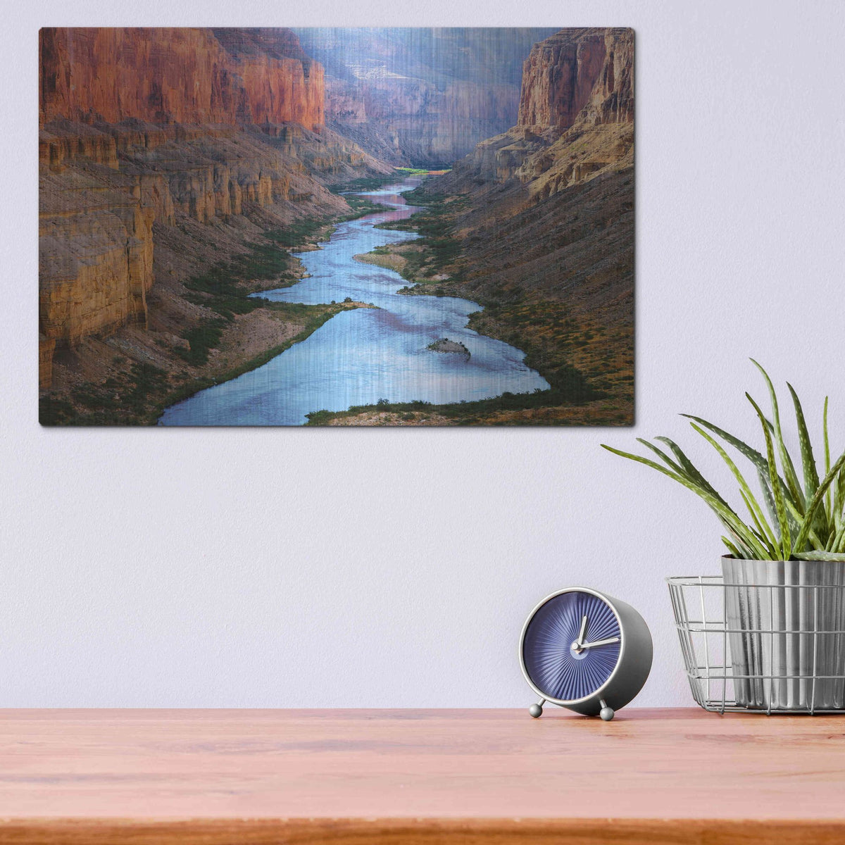 Luxe Metal Art 'Mile 52 Colorado River' by John Gavrilis, Metal Wall Art,16x12