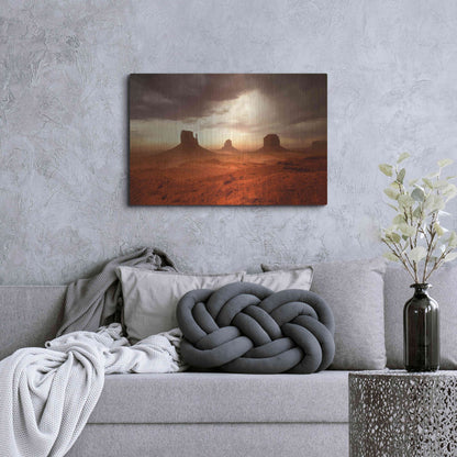 Luxe Metal Art 'Monsoon Sandstorm' by John Gavrilis, Metal Wall Art,36x24