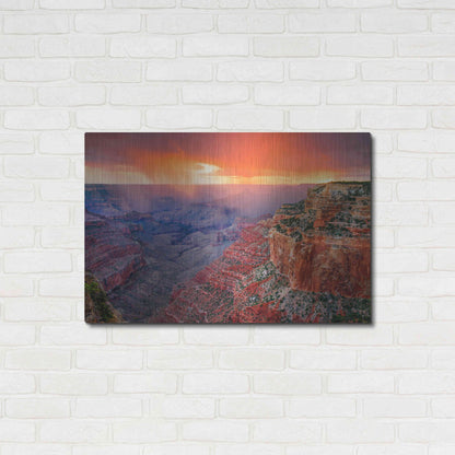 Luxe Metal Art 'Monsoon Sunset' by John Gavrilis, Metal Wall Art,36x24