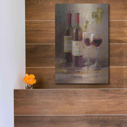 Luxe Metal Art 'Opening the Wine I' by Danhui Nai, Metal Wall Art,12x16