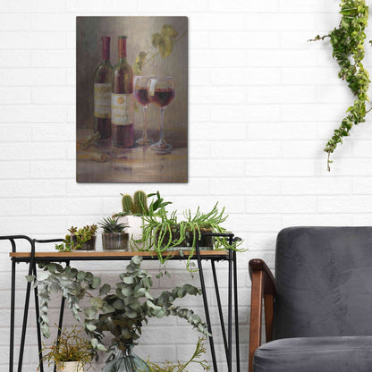 Luxe Metal Art 'Opening the Wine I' by Danhui Nai, Metal Wall Art,12x16
