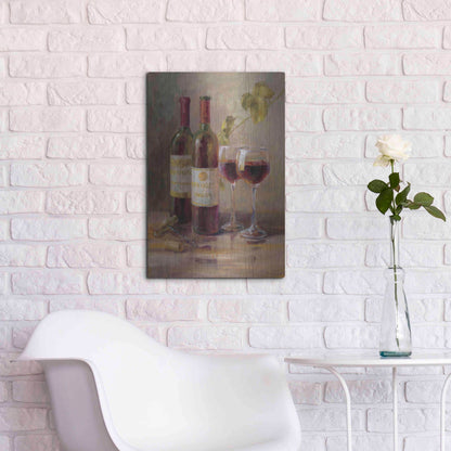 Luxe Metal Art 'Opening the Wine I' by Danhui Nai, Metal Wall Art,16x24