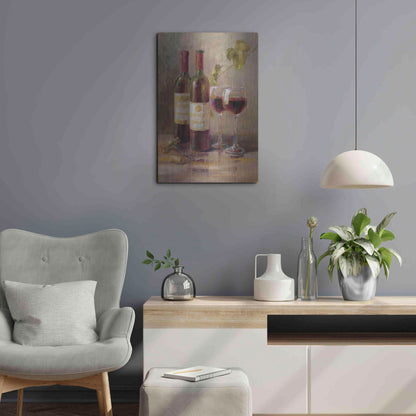 Luxe Metal Art 'Opening the Wine I' by Danhui Nai, Metal Wall Art,16x24