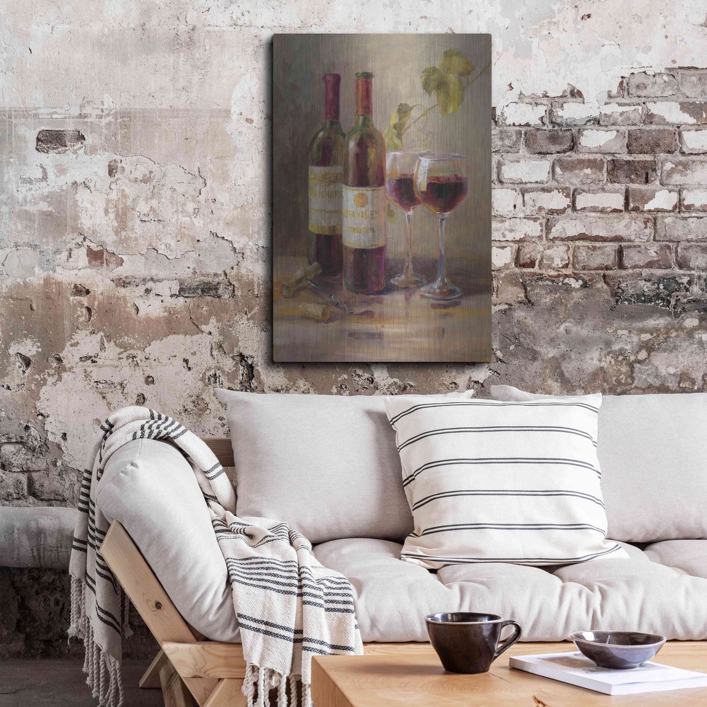 Luxe Metal Art 'Opening the Wine I' by Danhui Nai, Metal Wall Art,24x36