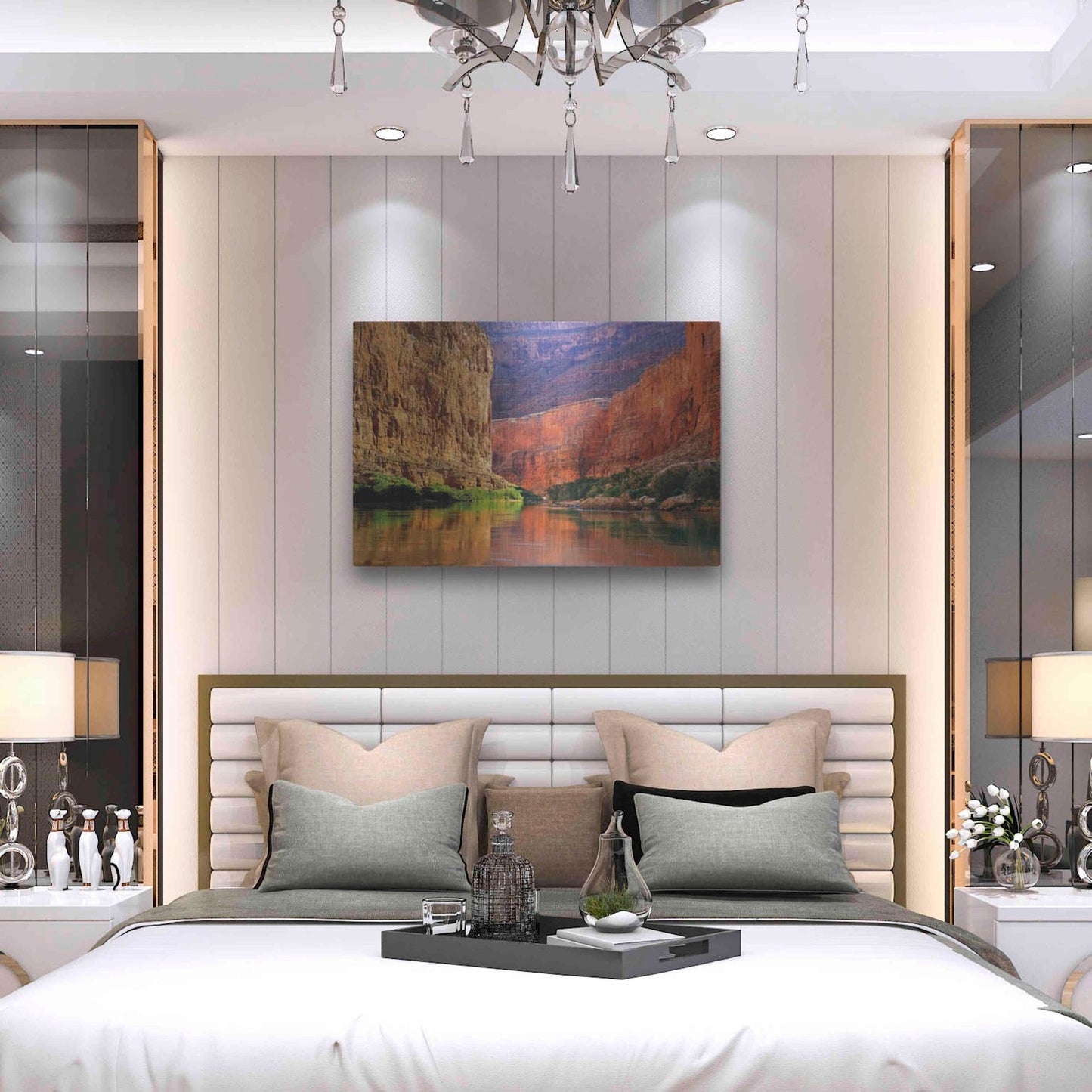 Luxe Metal Art 'Red Wall Gorge' by John Gavrilis, Metal Wall Art,36x24
