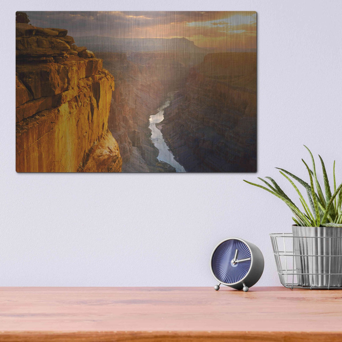 Luxe Metal Art 'Toroweap Sunrise' by John Gavrilis, Metal Wall Art,16x12