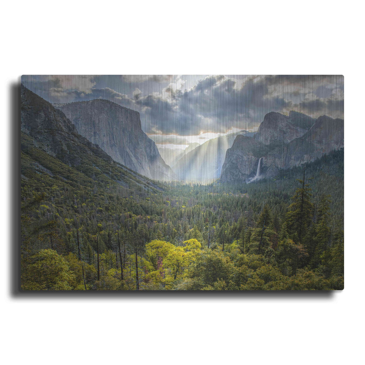 'Tunnel View Sun Rays' by John Gavrilis, Metal Wall Art