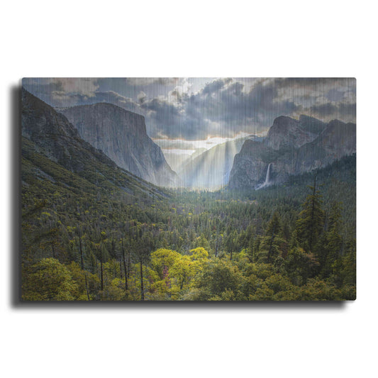 'Tunnel View Sun Rays' by John Gavrilis, Metal Wall Art