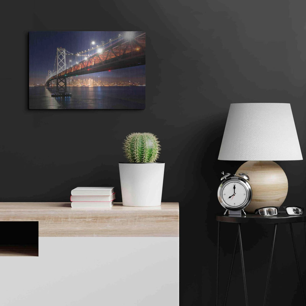 'Under The Bay Bridge' by John Gavrilis – Metal Wall Art, 24x16 room view