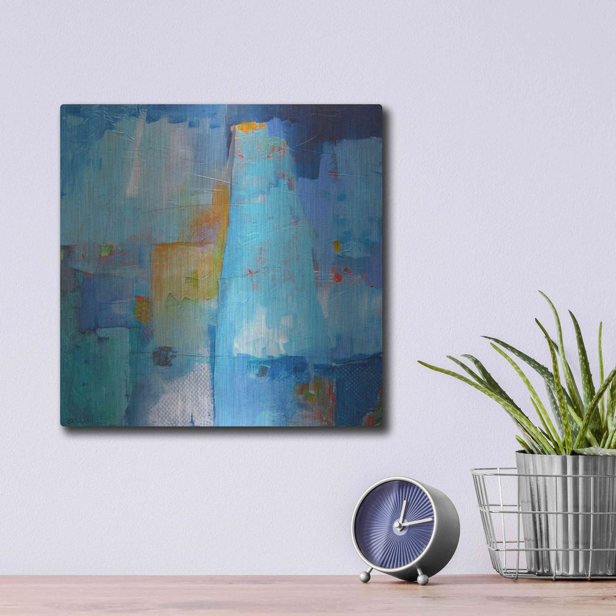 Luxe Metal Art 'Juxtaposition' by Dorothy Gaziano, Metal Wall Art,12x12