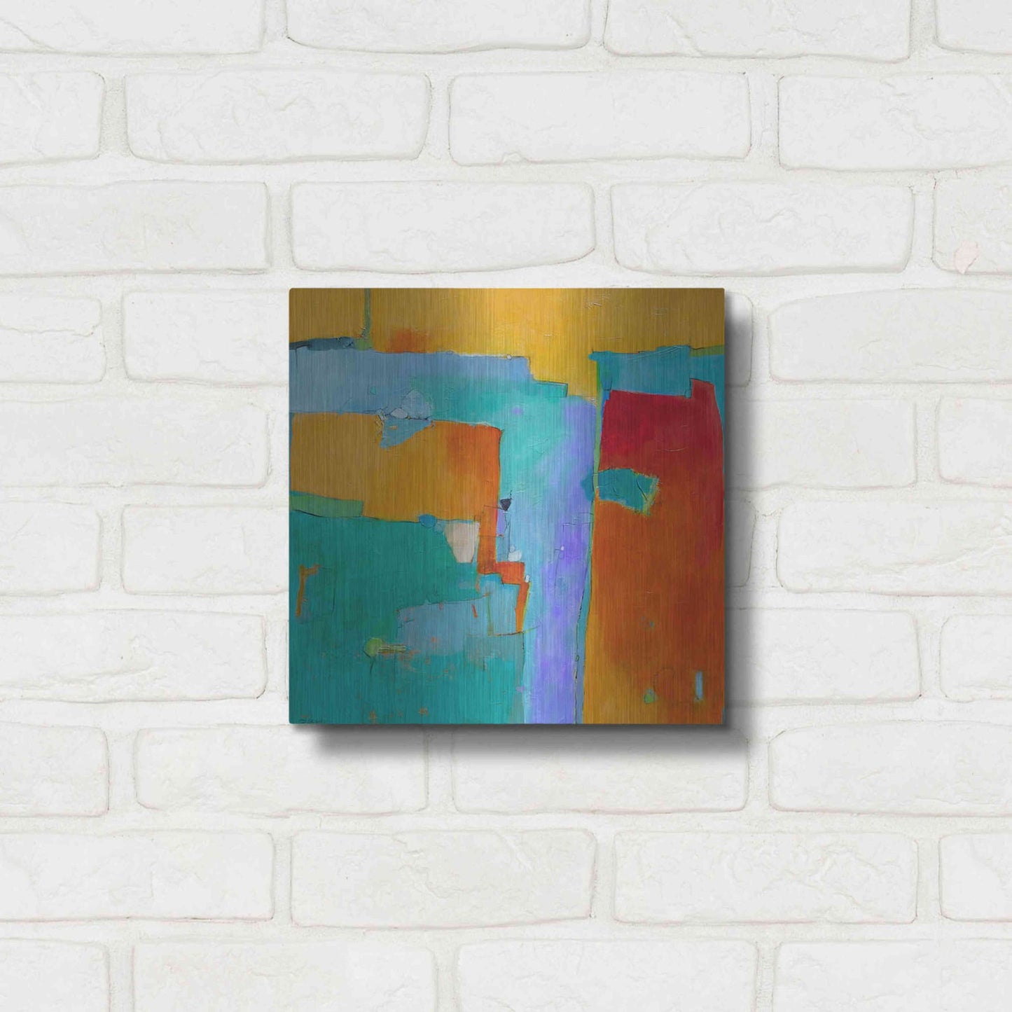 Luxe Metal Art 'Shades of a City' by Dorothy Gaziano, Metal Wall Art,12x12