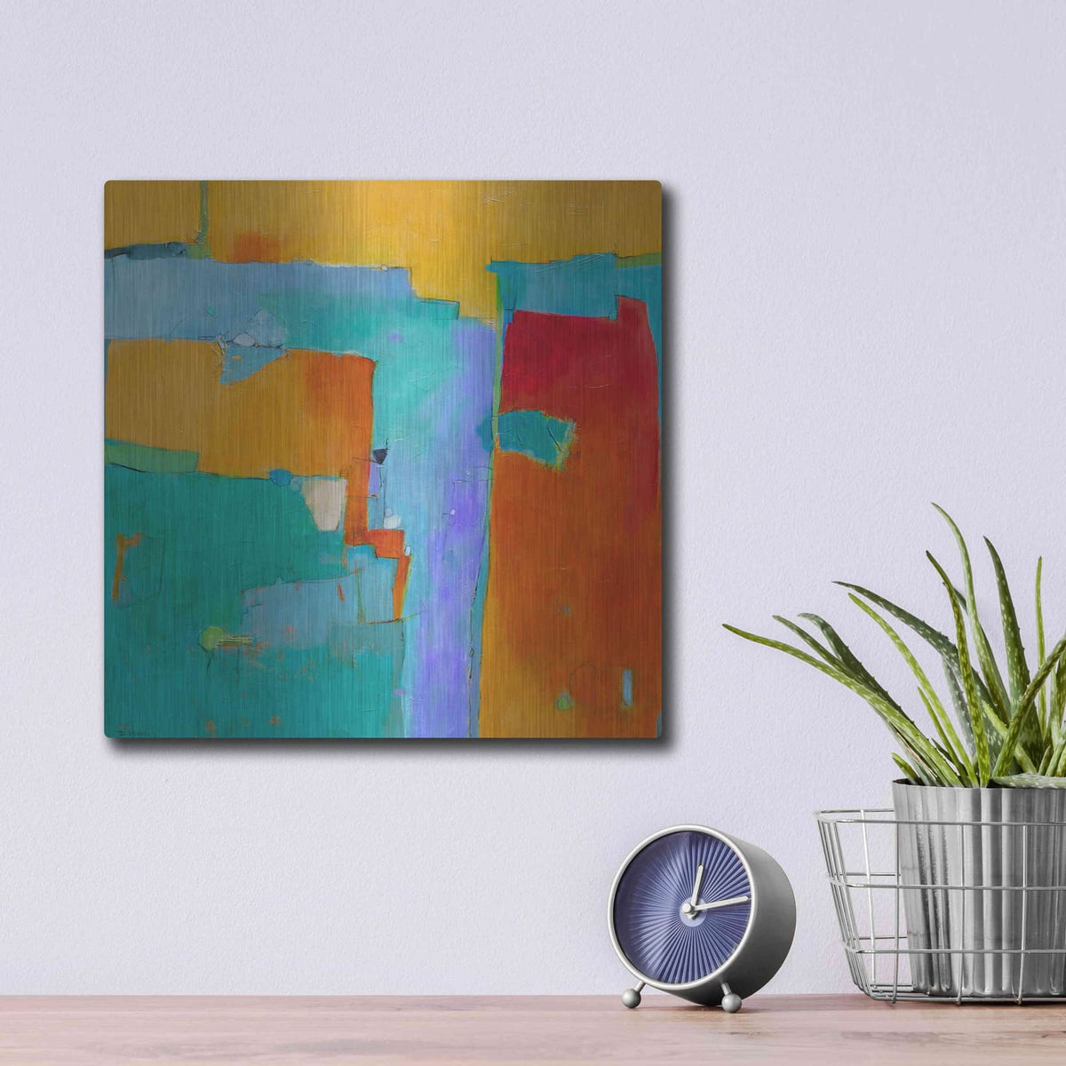 Luxe Metal Art 'Shades of a City' by Dorothy Gaziano, Metal Wall Art,12x12