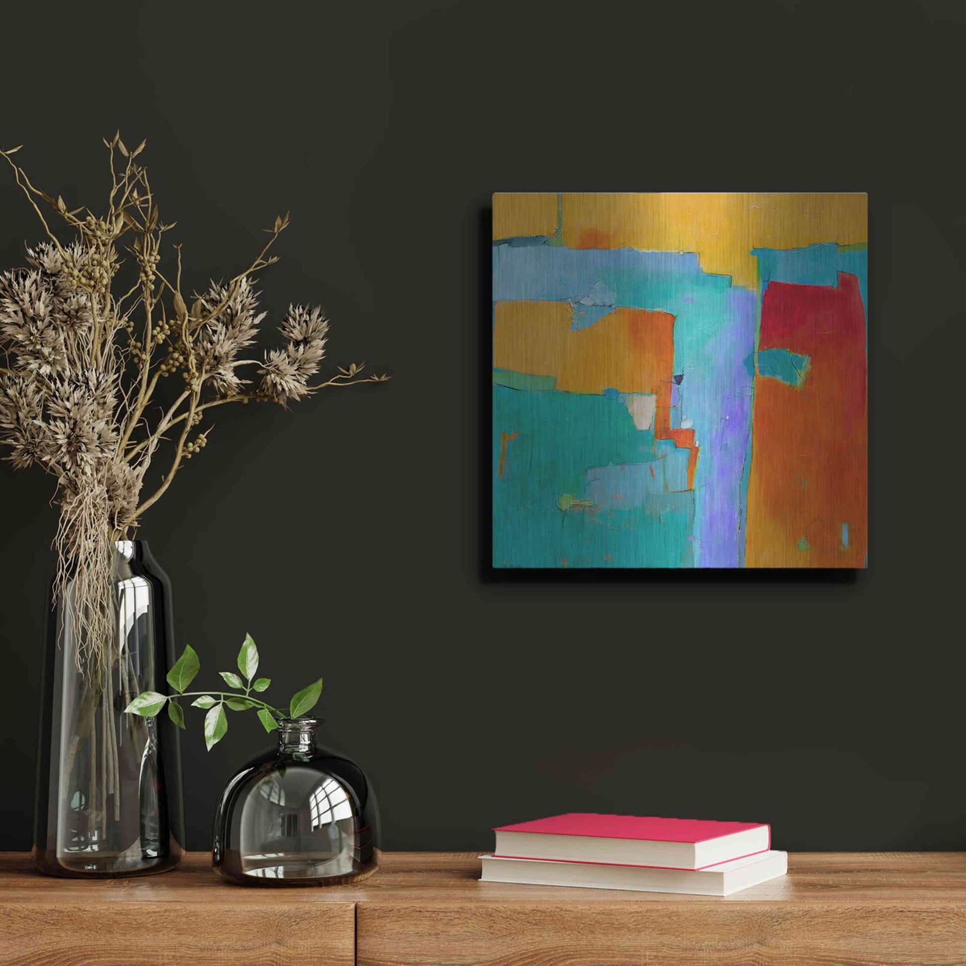 Luxe Metal Art 'Shades of a City' by Dorothy Gaziano, Metal Wall Art,12x12