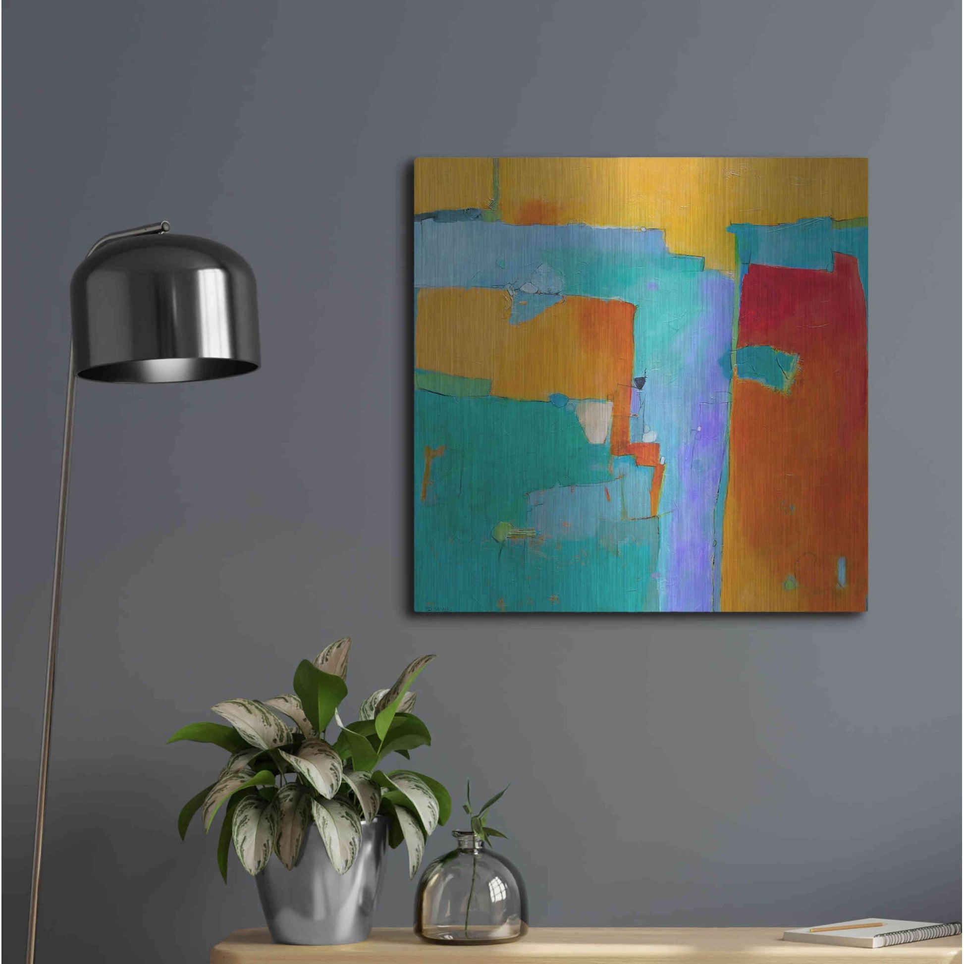 Luxe Metal Art 'Shades of a City' by Dorothy Gaziano, Metal Wall Art,24x24