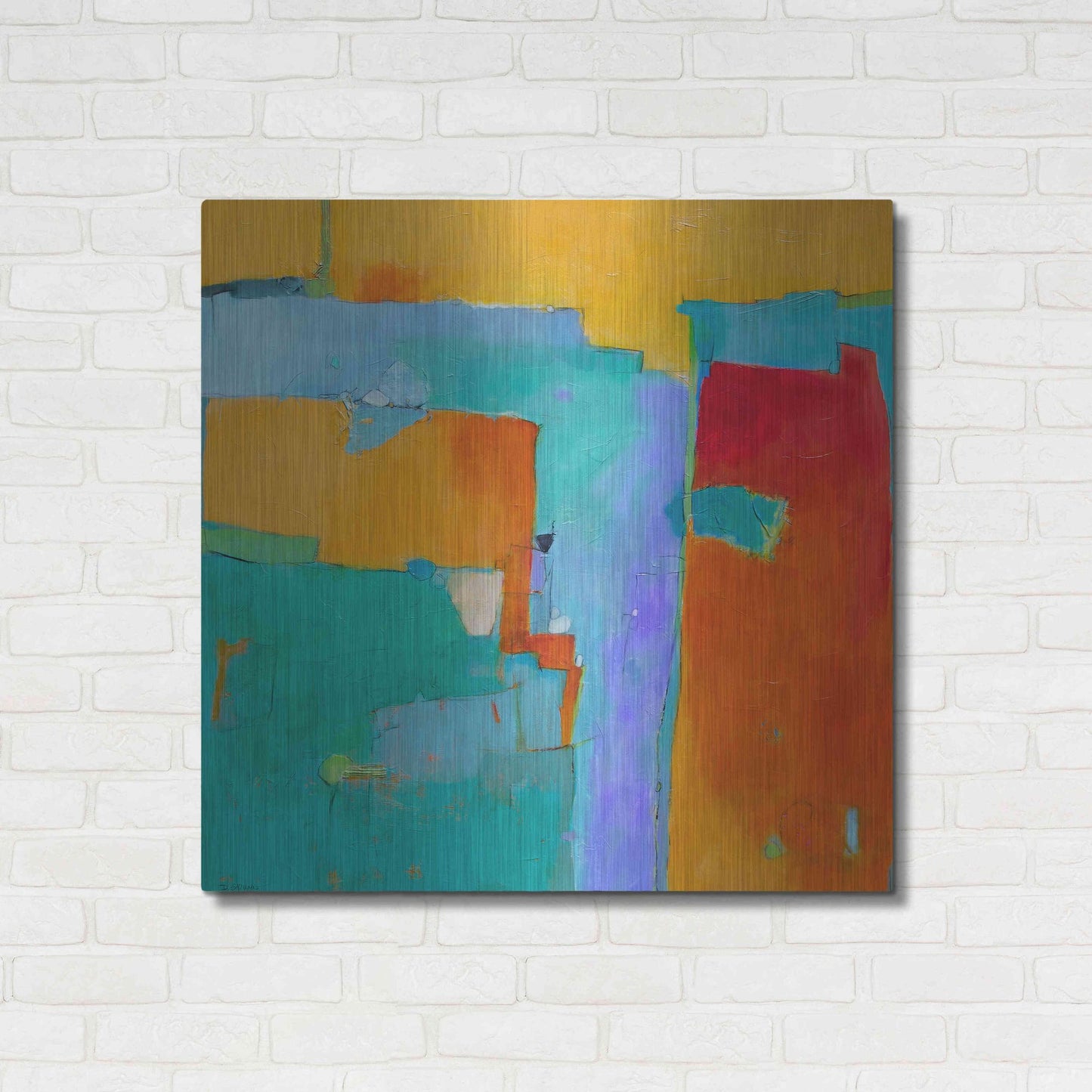 Luxe Metal Art 'Shades of a City' by Dorothy Gaziano, Metal Wall Art,36x36