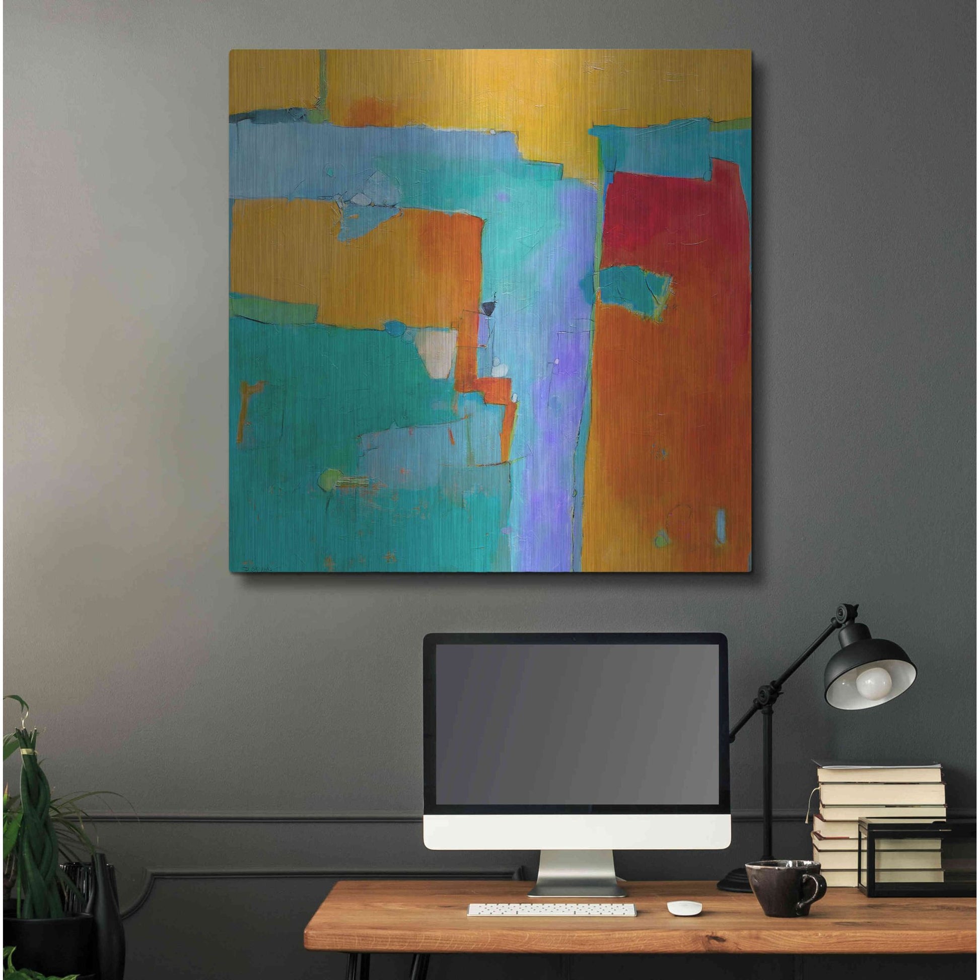 Luxe Metal Art 'Shades of a City' by Dorothy Gaziano, Metal Wall Art,36x36