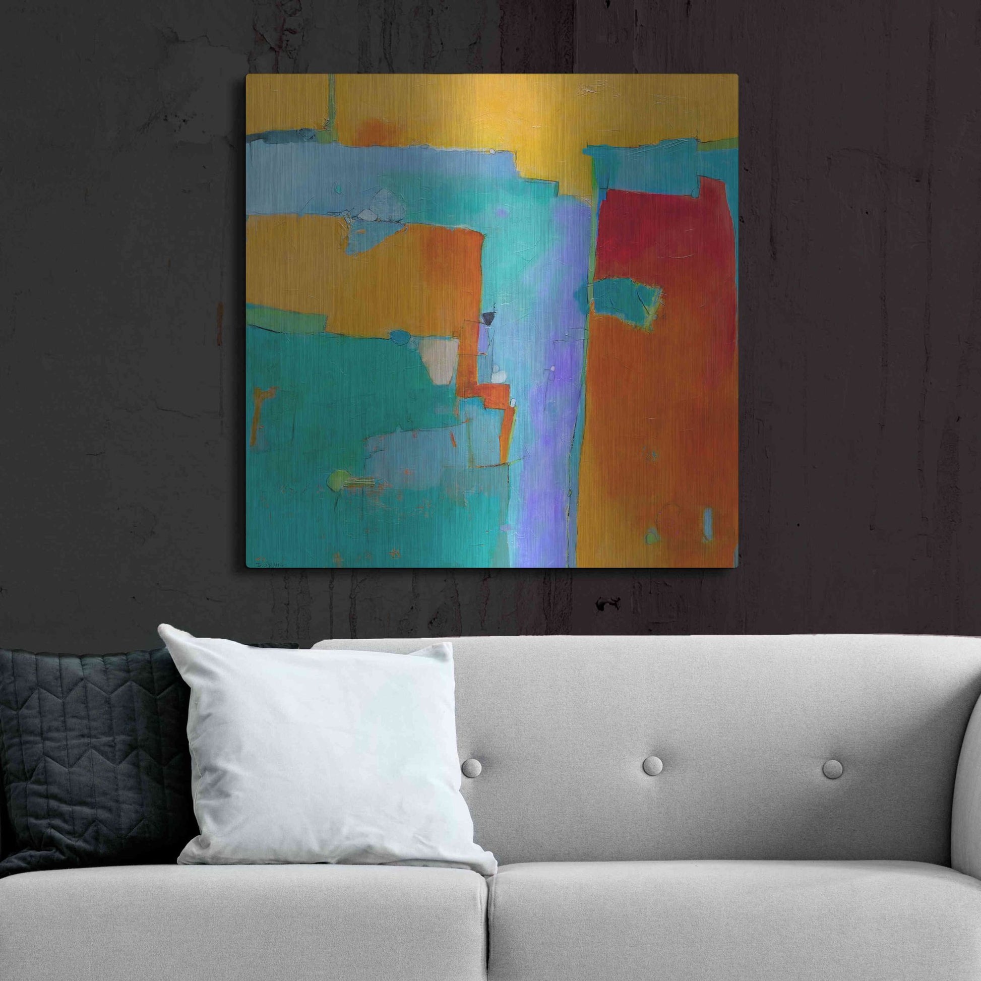 Luxe Metal Art 'Shades of a City' by Dorothy Gaziano, Metal Wall Art,36x36