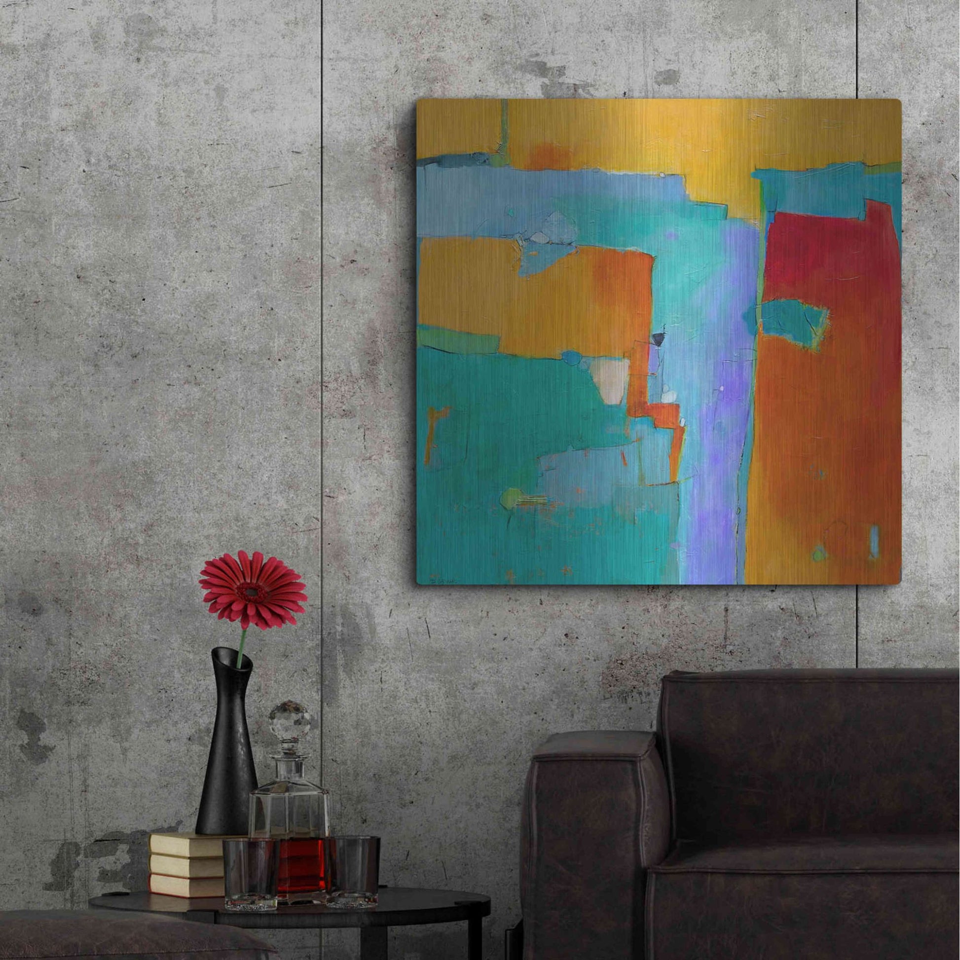 Luxe Metal Art 'Shades of a City' by Dorothy Gaziano, Metal Wall Art,36x36