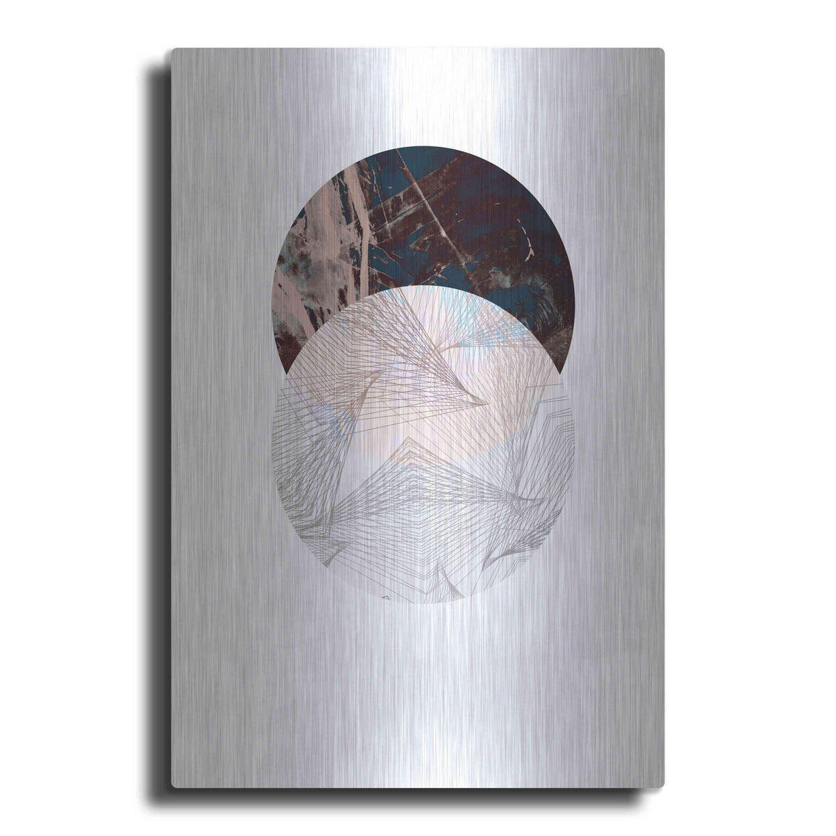 Luxe Metal Art 'Abstract Circle' by GeoMania, Metal Wall Art