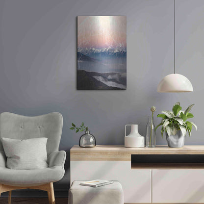 Luxe Metal Art 'Geo Mountain' by GeoMania, Metal Wall Art,16x24