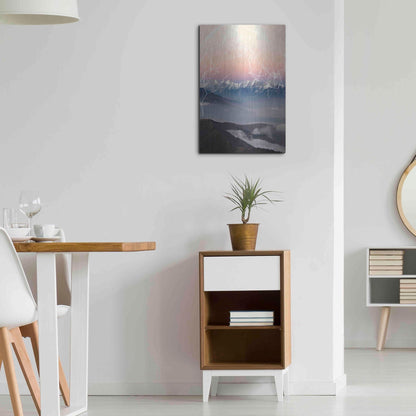 Luxe Metal Art 'Geo Mountain' by GeoMania, Metal Wall Art,16x24