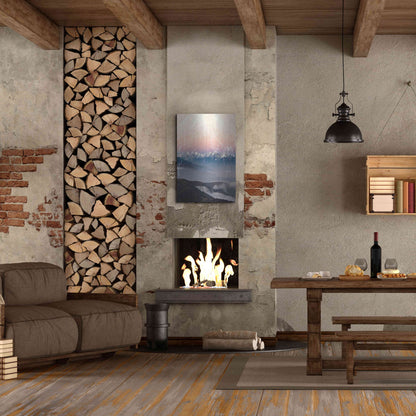 Luxe Metal Art 'Geo Mountain' by GeoMania, Metal Wall Art,24x36