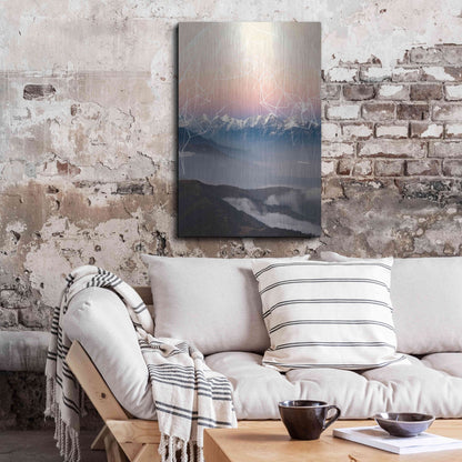 Luxe Metal Art 'Geo Mountain' by GeoMania, Metal Wall Art,24x36