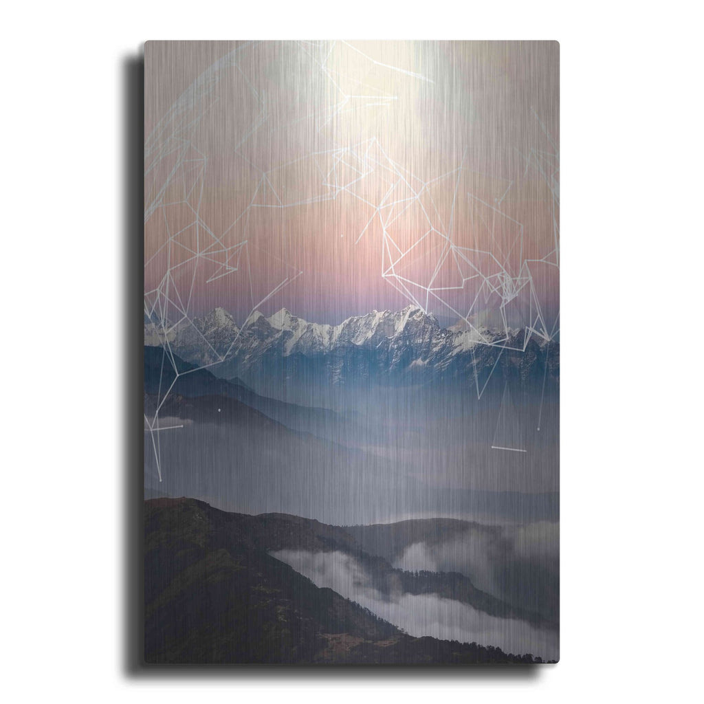 Luxe Metal Art 'Geo Mountain' by GeoMania, Metal Wall Art