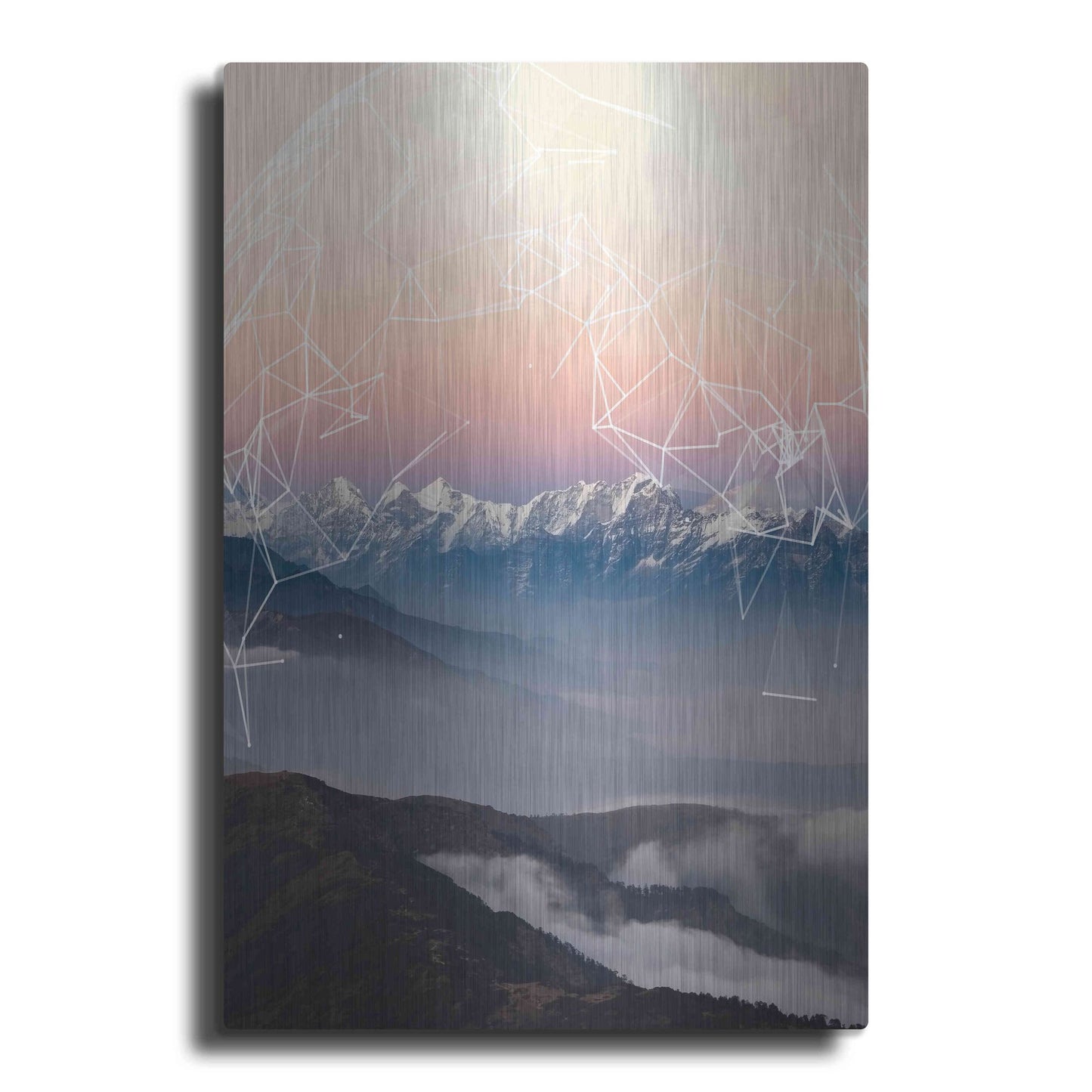 Luxe Metal Art 'Geo Mountain' by GeoMania, Metal Wall Art