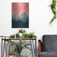 Luxe Metal Art 'Low Poly Mountain 7' by GeoMania, Metal Wall Art,12x16