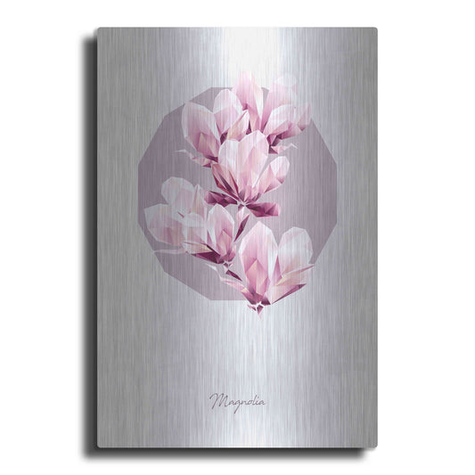 Luxe Metal Art 'Poly Magnolia' by GeoMania, Metal Wall Art