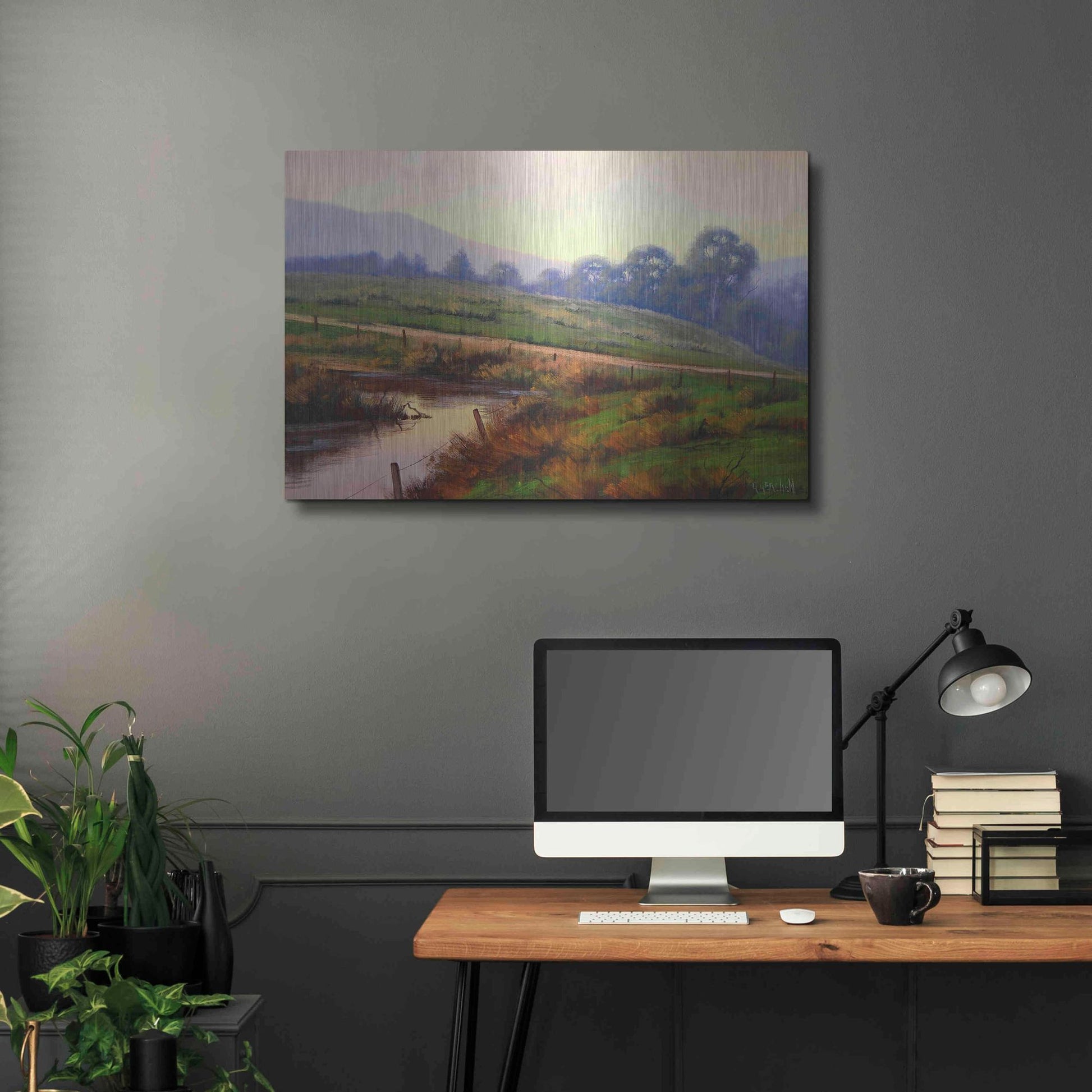 Luxe Metal Art 'Afternoon Glow' by Graham Gercken, Metal Wall Art,36x24