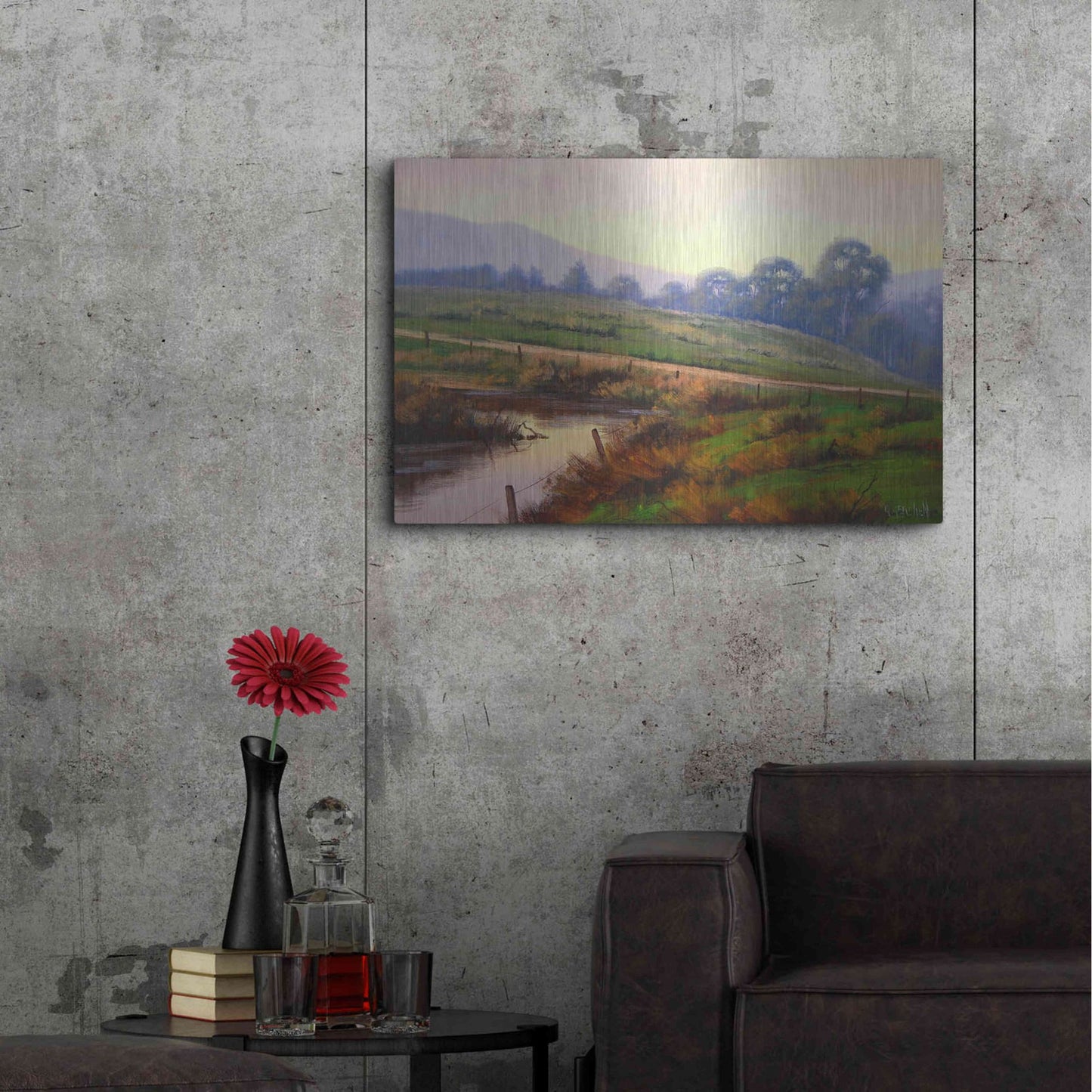 Luxe Metal Art 'Afternoon Glow' by Graham Gercken, Metal Wall Art,36x24