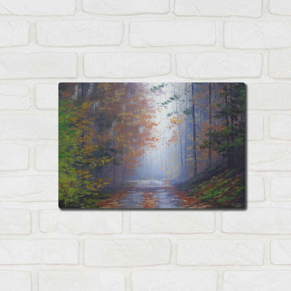 Luxe Metal Art 'Autumn Forest' by Graham Gercken, Metal Wall Art,16x12