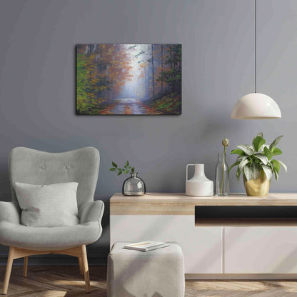 Luxe Metal Art 'Autumn Forest' by Graham Gercken, Metal Wall Art,24x16