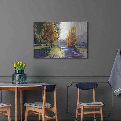 Luxe Metal Art 'Autumn Light' by Graham Gercken, Metal Wall Art,36x24