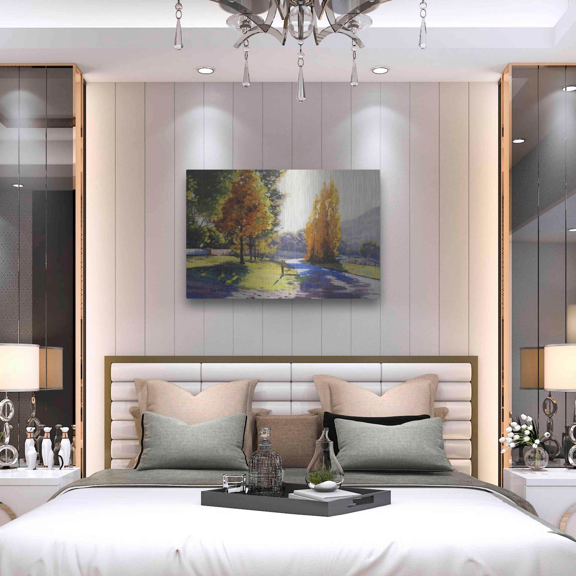 Luxe Metal Art 'Autumn Light' by Graham Gercken, Metal Wall Art,36x24