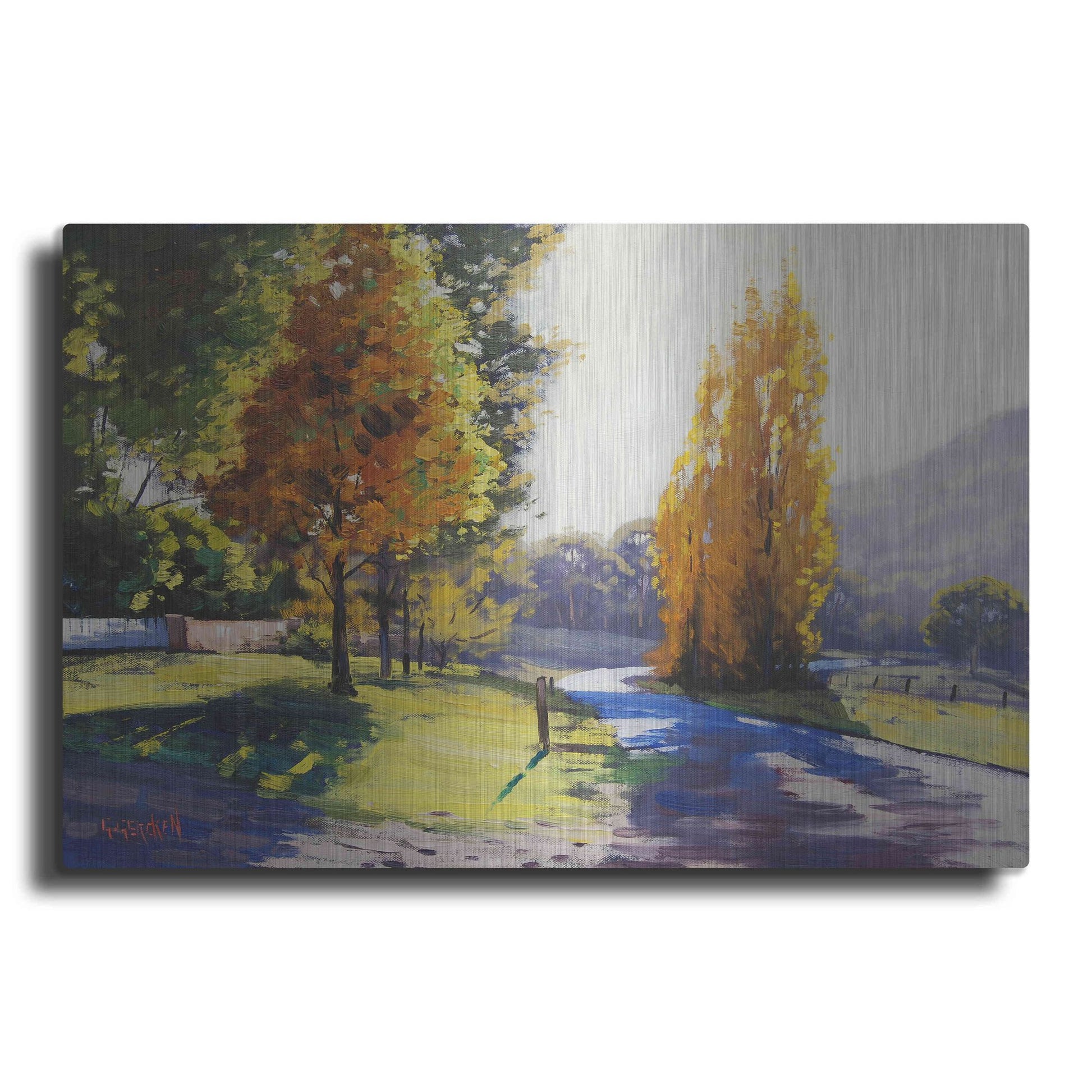 Luxe Metal Art 'Autumn Light' by Graham Gercken, Metal Wall Art