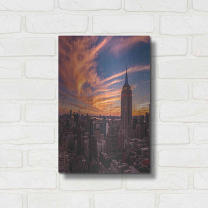 Luxe Metal Art '9-11 New York Sunset' by Bruce Getty, Metal Wall Art,12x16