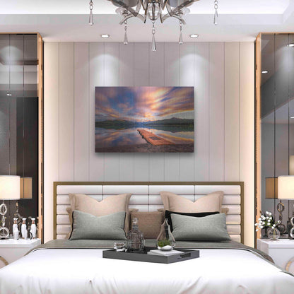 Luxe Metal Art 'Alaska Lodge' by Bruce Getty, Metal Wall Art,36x24