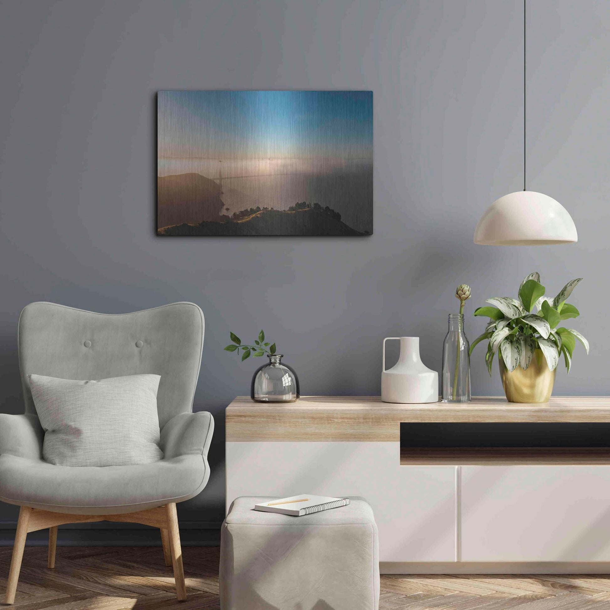 Luxe Metal Art 'Amazing Light' by Bruce Getty, Metal Wall Art,24x16