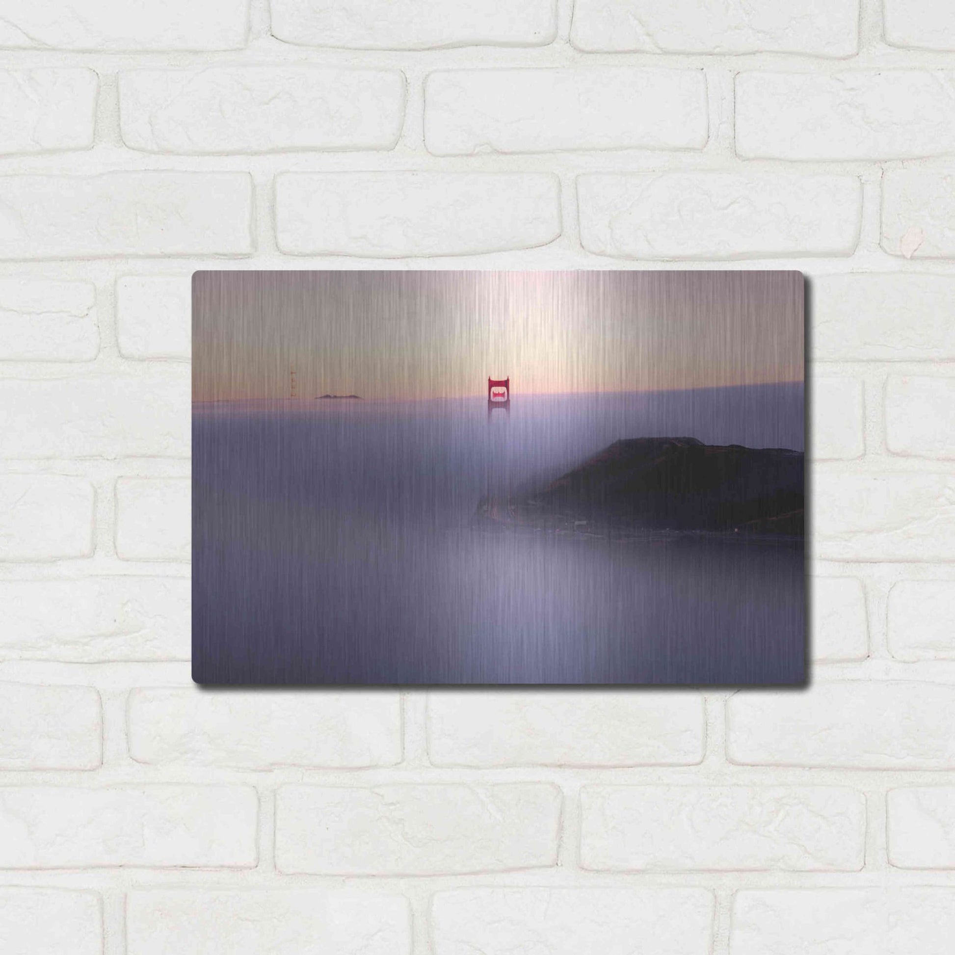 Luxe Metal Art 'Fog' by Bruce Getty, Metal Wall Art,16x12