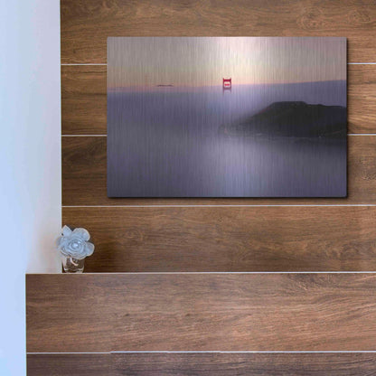 Luxe Metal Art 'Fog' by Bruce Getty, Metal Wall Art,16x12