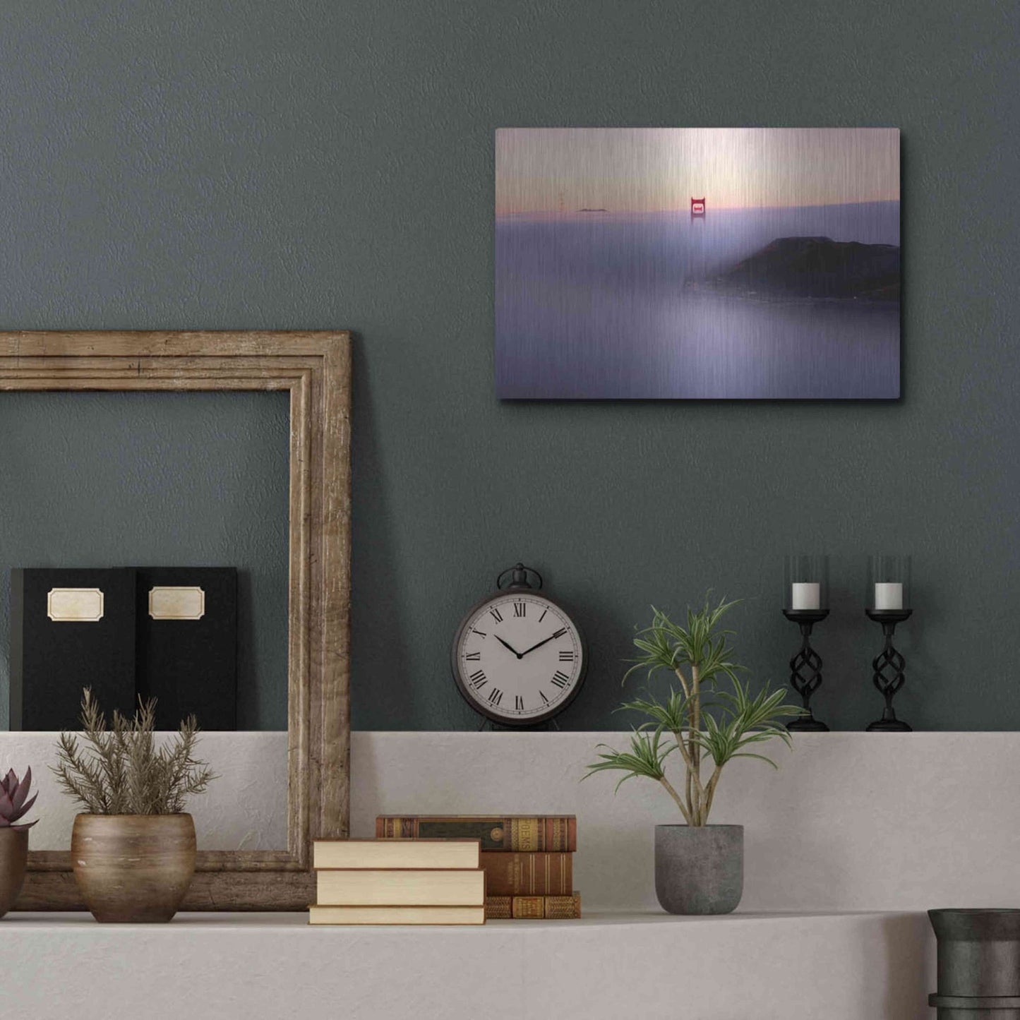 Luxe Metal Art 'Fog' by Bruce Getty, Metal Wall Art,16x12