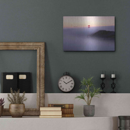 Luxe Metal Art 'Fog' by Bruce Getty, Metal Wall Art,16x12