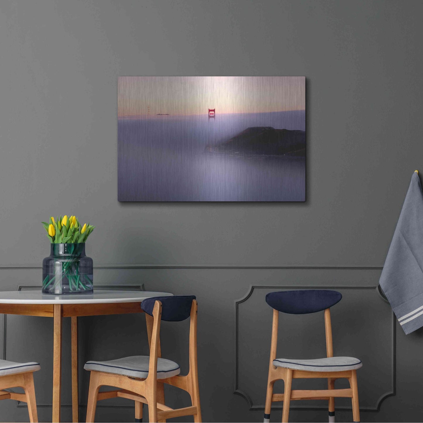 Luxe Metal Art 'Fog' by Bruce Getty, Metal Wall Art,36x24