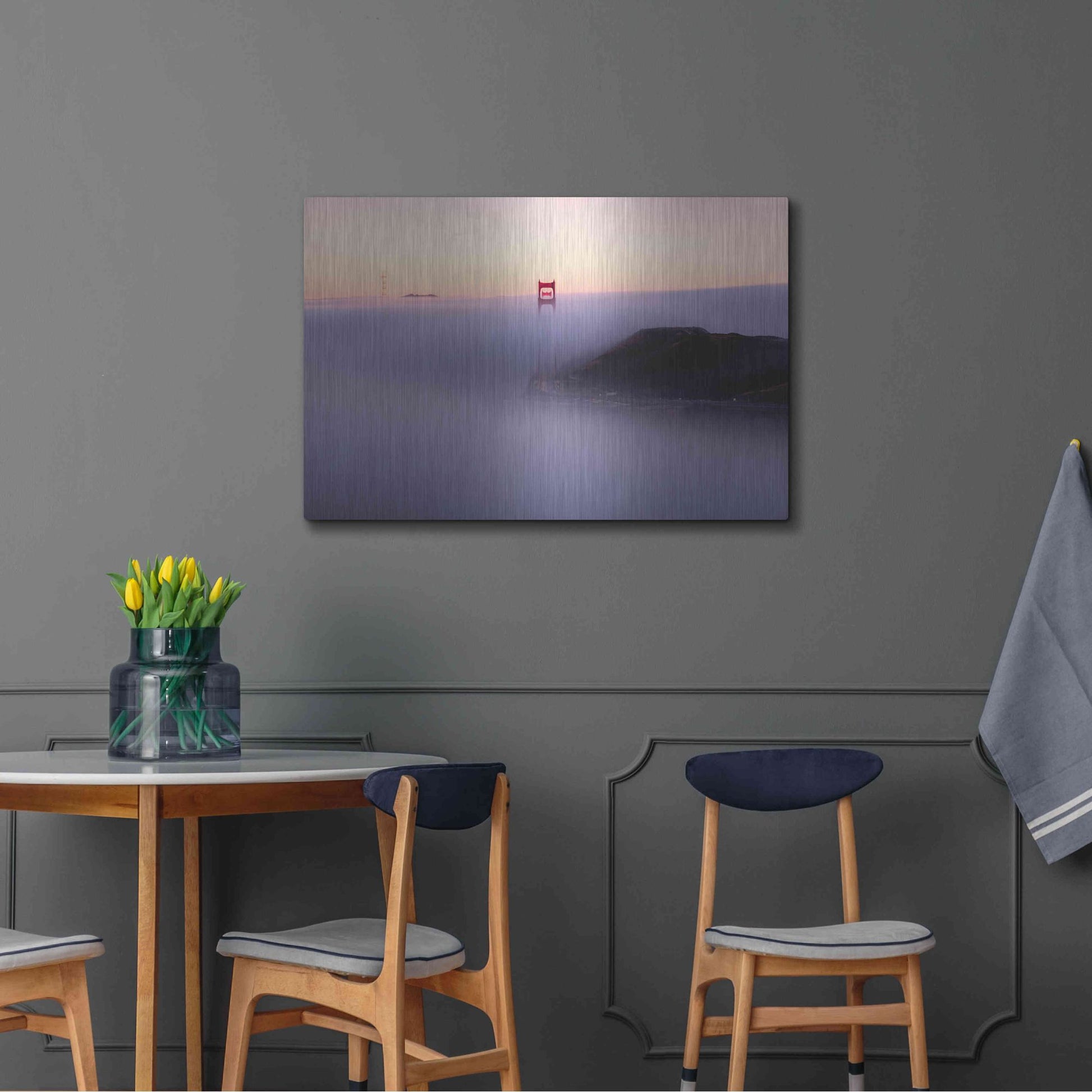 Luxe Metal Art 'Fog' by Bruce Getty, Metal Wall Art,36x24